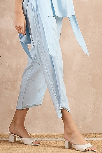 Sky Blue Herringbone Co-Ord Set