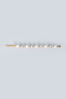 Gold Finish Pearl Bracelet