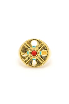 Gold Finish Luna Turbine Ring
