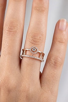 18kt Gold Finish Diamond Ring