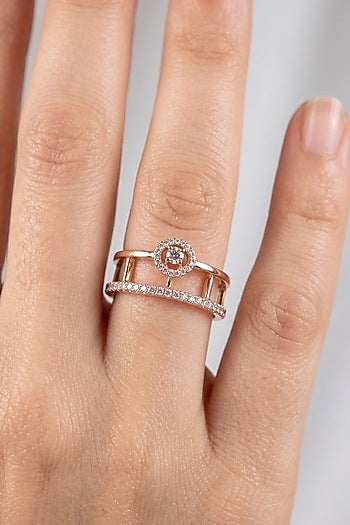 18kt Gold Finish Diamond Ring