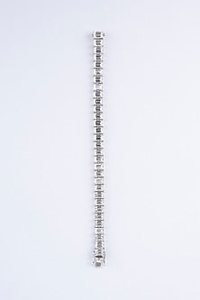 White Finish Zircon Bracelet In Sterling Silver