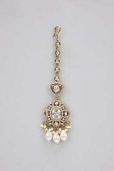 Two-Tone Finish Victorian Polki Long Necklace Set