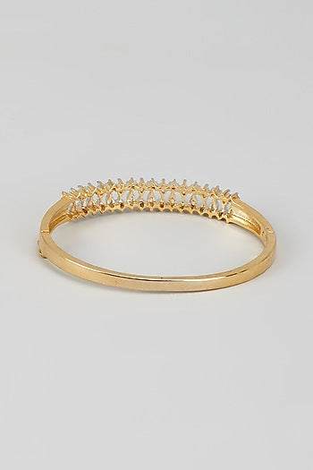 Gold Finish Zircon Bangle