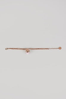 Rose Gold Finish Crystal Double Strand Bracelet