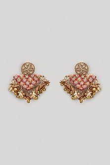 Dabka & Resham Hand Embroidered Dangler Earrings
