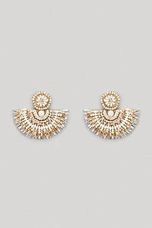 Pearl & Gota Hand Embroidered Dangler Earrings