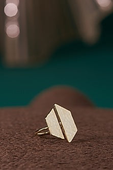 Gold Plated Textured Ring