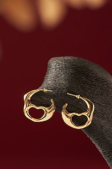 Gold Plated Handcrafted Hoop Earrings