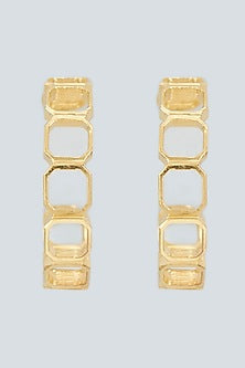 Gold Plated Handcrafted Hoop Earrings