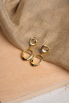 Gold Finish Brass Dangler Earrings