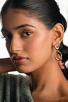 Gold Finish Brass Dangler Earrings