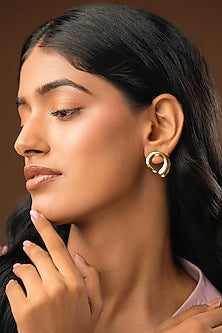 Gold Finish Handcrafted Stud Earrings