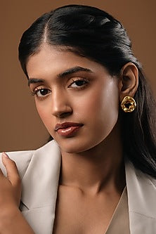 Gold Plated Brass Stud Earrings