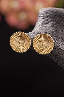 Gold Plated Sage Stud Earrings
