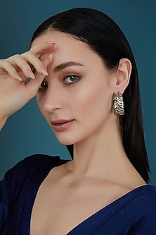 Silver Finish Mia Hoop Earrings
