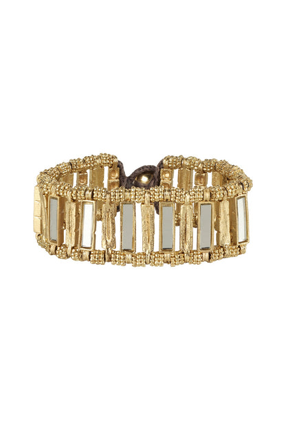 Gold Finish Mirror Bracelet