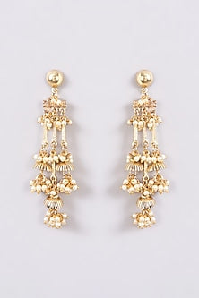 Gold Finish Umbrella Dangler Earrings