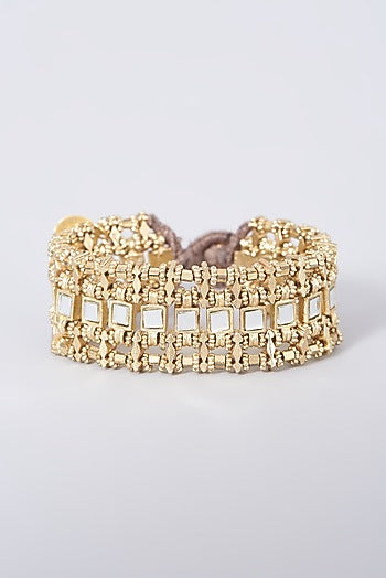 Gold Finish Mirror Teer Bracelet