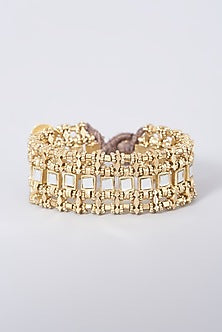 Gold Finish Mirror Teer Bracelet