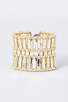 Gold Finish Mirror Falak Naaz Bracelet