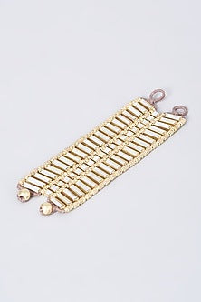 Gold Finish Mirror Falak Naaz Bracelet