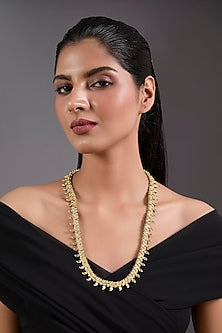 Gold Finish Long Necklace