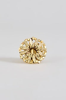 Gold Finish Water Pearl Ring