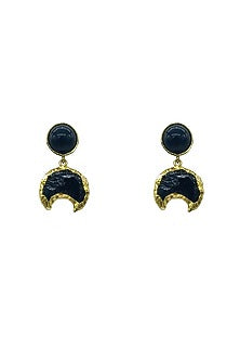 Gold Finish Fresh Water Pearl Dangler Earrings