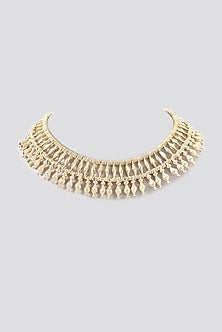 Gold Finish Cotton Thread Necklace
