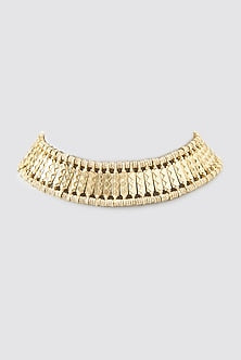 Gold Finish Cotton Thread Necklace