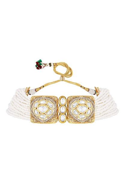 Pearl Embellished Necklace Set 