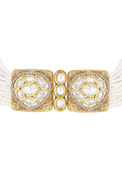 Pearl Embellished Necklace Set 