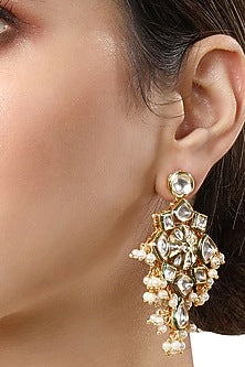 Micro Gold Finish Kundan Polki & Agate Choker Necklace Set