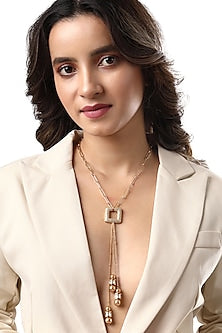 Micro Gold Finish Kundan Polki Necklace