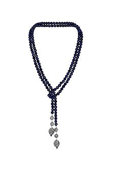 Black Rhodium Finish Agate Necklace