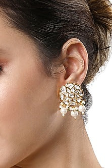 Micro Gold Finish Kundan Polki & Agate Long Necklace Set