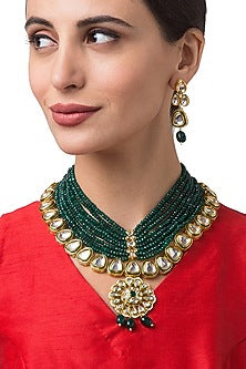 Micron Gold Finish Handcrafted Necklace Set
