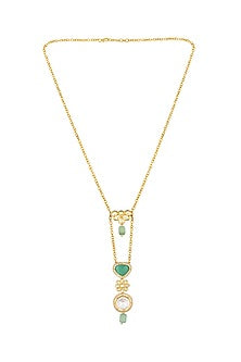 Micron Gold Finish Handcrafted Long Necklace