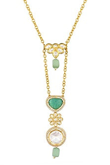 Micron Gold Finish Handcrafted Long Necklace