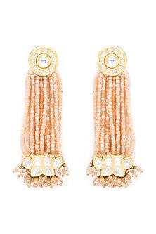 Gold Finish Crystal Dangler Earrings