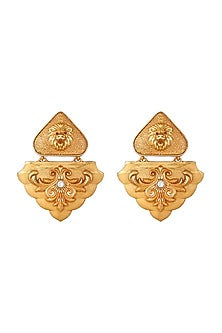 Gold Finish Dangler Earrings