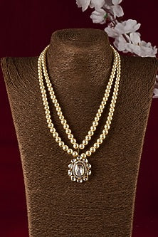 Gold Pearl Long Necklace