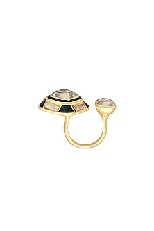 Gold Plated Crystal Ring