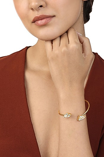 Gold Plated Mirror Cuff Bracelet
