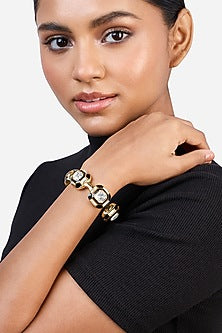 Gold Plated Crystal Cuff