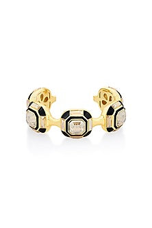 Gold Plated Crystal Cuff