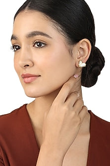 Gold Plated Mirror Stud Earrings