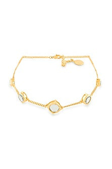 Gold Plated Mirror Choker Necklace