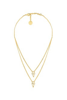 Gold Plated Mirror Layered Necklace